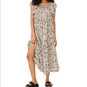Free People Bonita Floral Print midi dress
